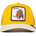 gorra-trucker-zolto-biala-stegosaurus-defense-roofed-lizard-the-farm-od-goorin-bros