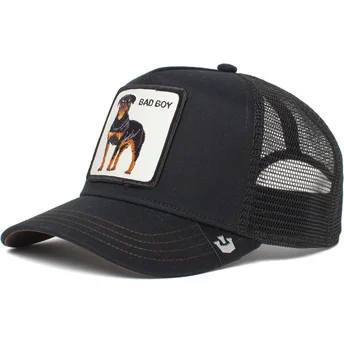 czarna-czapka-trucker-dla-chlopca-z-psem-rasy-rottweiler-bad-boy-naughty-pup-the-farm-od-goorin-bros