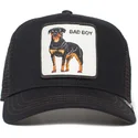 czarna-czapka-trucker-dla-chlopca-pies-rottweiler-bad-boy-naughty-pup-the-farm-od-goorin-bros