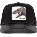 czapka-trucker-czarna-dla-chlopca-dinozaur-t-rex-little-monster-the-farm-od-goorin-bros