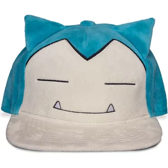Niebiesko-biała płaska czapka snapback Snorlax Ibailax Pluszowy Pokémon od Difuzed