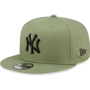 czapki-plana-zielony-snapback-negro-9fifty-league-essential-new-york-yankees-mlb-new-era