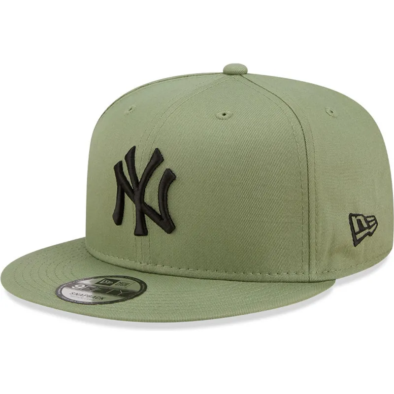 czapki-plana-zielony-snapback-negro-9fifty-league-essential-new-york-yankees-mlb-new-era