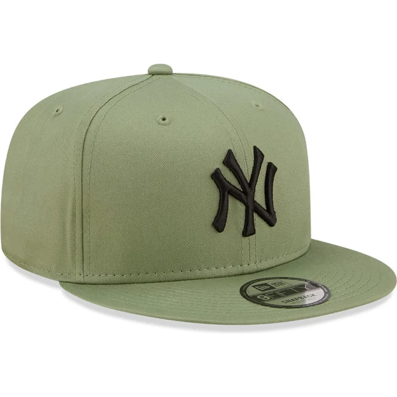 czapki-plana-zielony-snapback-negro-9fifty-league-essential-new-york-yankees-mlb-new-era