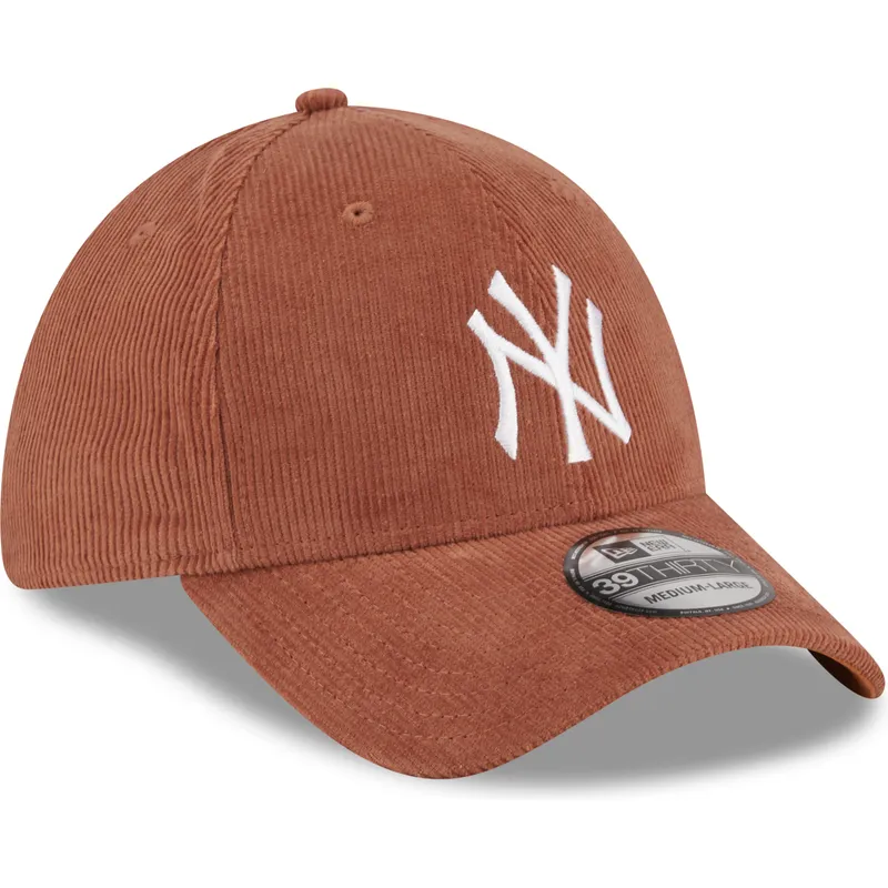 czapki-curva-brazowy-dopasowany-39thirty-cord-new-york-yankees-mlb-new-era