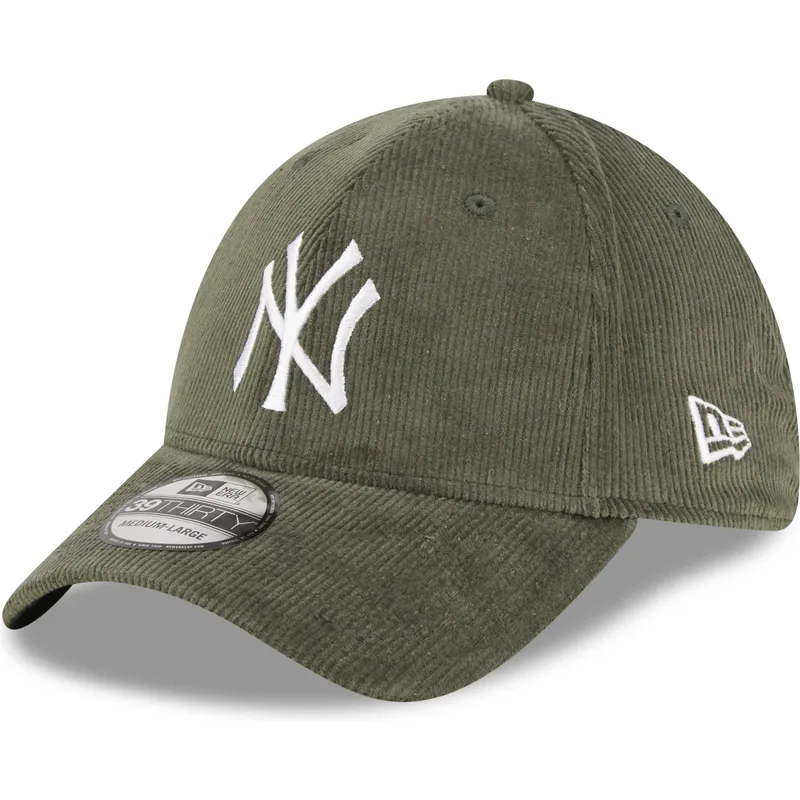 czapki-curva-zielony-dopasowany-39thirty-cord-new-york-yankees-mlb-new-era