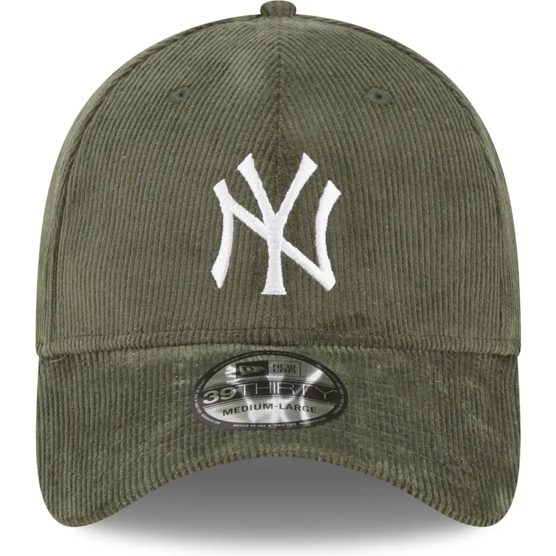 czapki-curva-zielony-dopasowany-39thirty-cord-new-york-yankees-mlb-new-era