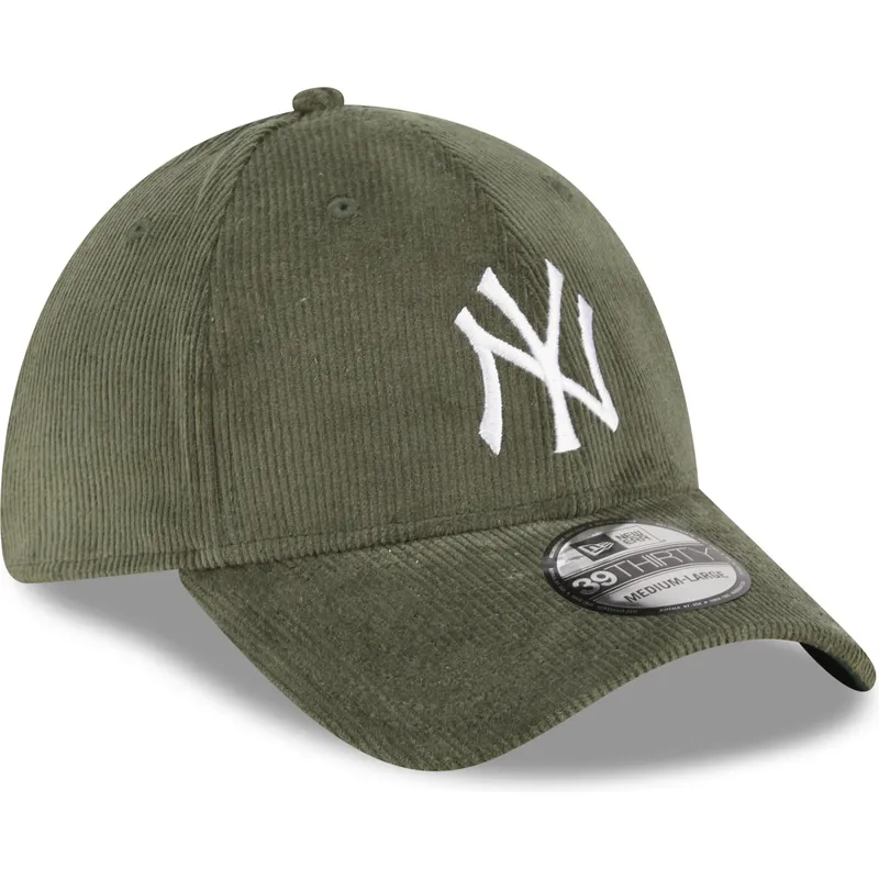 czapki-curva-zielony-dopasowany-39thirty-cord-new-york-yankees-mlb-new-era