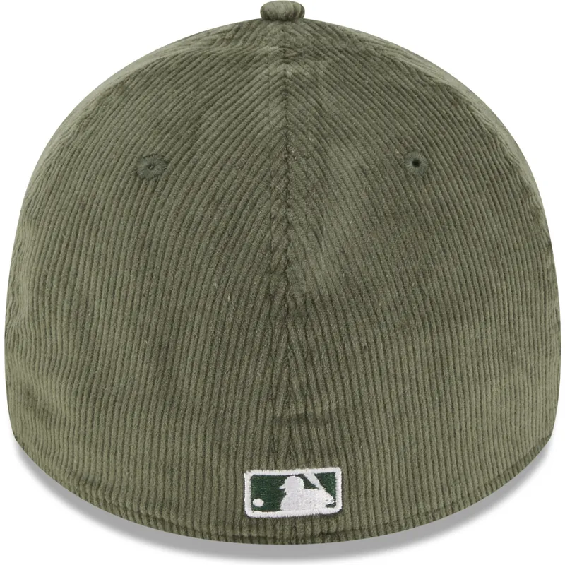 czapki-curva-zielony-dopasowany-39thirty-cord-new-york-yankees-mlb-new-era