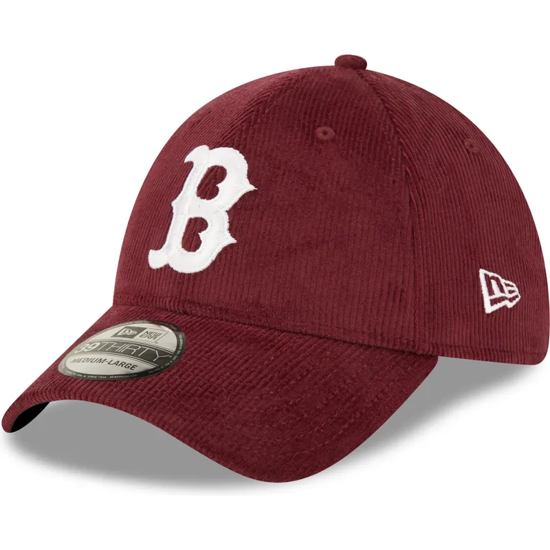 czapki-curva-czerwony-dopasowany-39thirty-cord-boston-red-sox-mlb-new-era