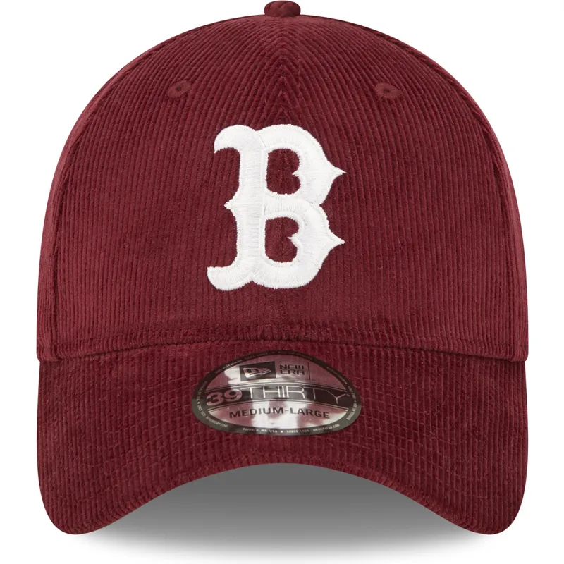 czapki-curva-czerwony-dopasowany-39thirty-cord-boston-red-sox-mlb-new-era