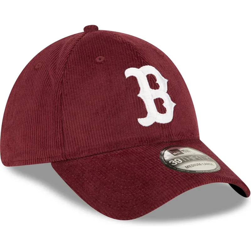 czapki-curva-czerwony-dopasowany-39thirty-cord-boston-red-sox-mlb-new-era