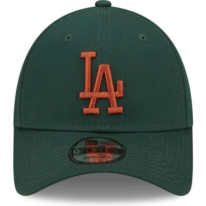 czapki-curva-zielony-tasma-regulowana-marron-9forty-league-essential-los-angeles-dodgers-mlb-new-era