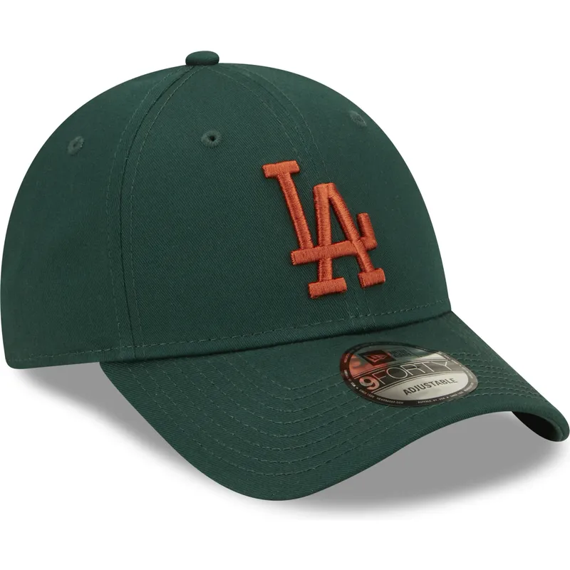 czapki-curva-zielony-tasma-regulowana-marron-9forty-league-essential-los-angeles-dodgers-mlb-new-era
