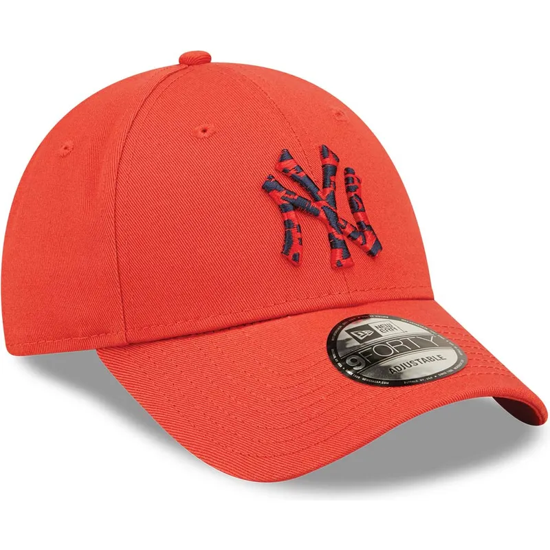 czapki-curva-czerwony-tasma-regulowana-9forty-seasonal-infill-new-york-yankees-mlb-new-era