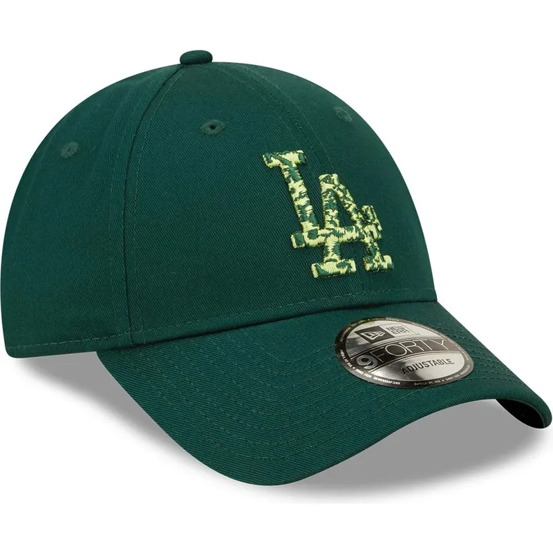 czapki-curva-zielony-tasma-regulowana-9forty-seasonal-infill-los-angeles-dodgers-mlb-new-era
