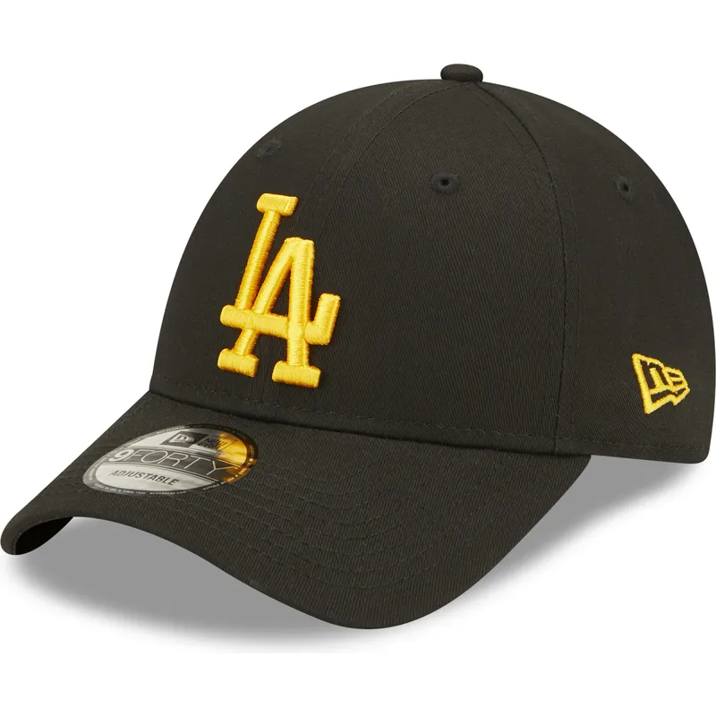 czapki-curva-czarny-tasma-regulowana-9forty-league-essential-los-angeles-dodgers-mlb-new-era