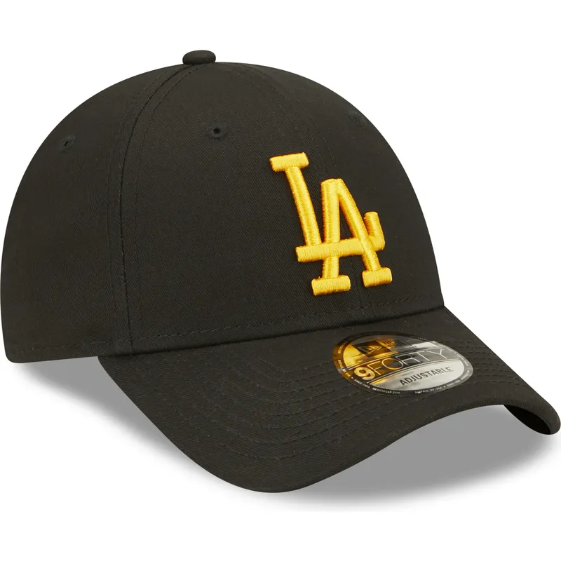 czapki-curva-czarny-tasma-regulowana-9forty-league-essential-los-angeles-dodgers-mlb-new-era