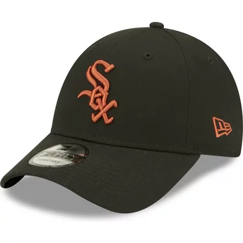 Czarna regulowana czapka z daszkiem z brązowym logo 9FORTY League Essential Chicago White Sox MLB od New Era
