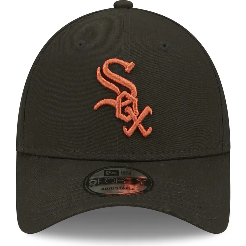 czapki-curva-czarny-tasma-regulowana-marron-9forty-league-essential-chicago-white-sox-mlb-new-era
