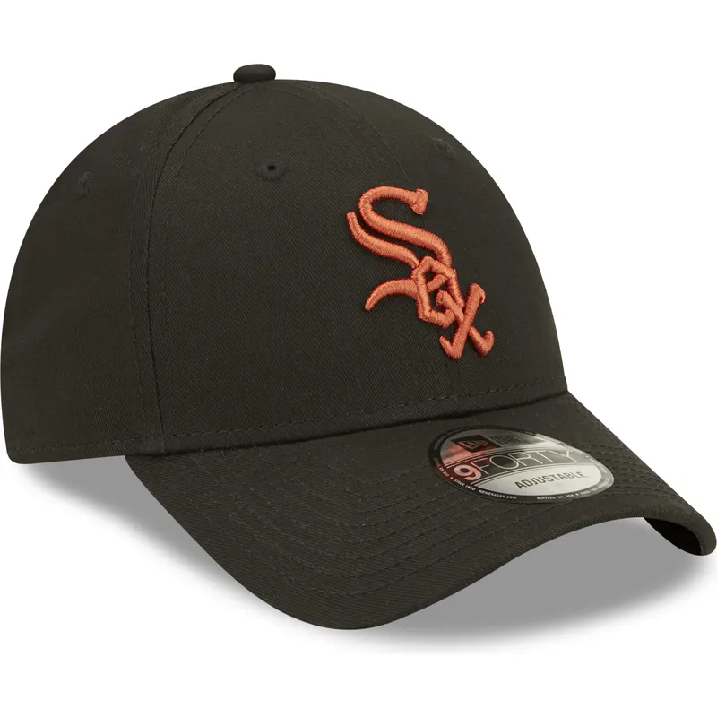 czapki-curva-czarny-tasma-regulowana-marron-9forty-league-essential-chicago-white-sox-mlb-new-era