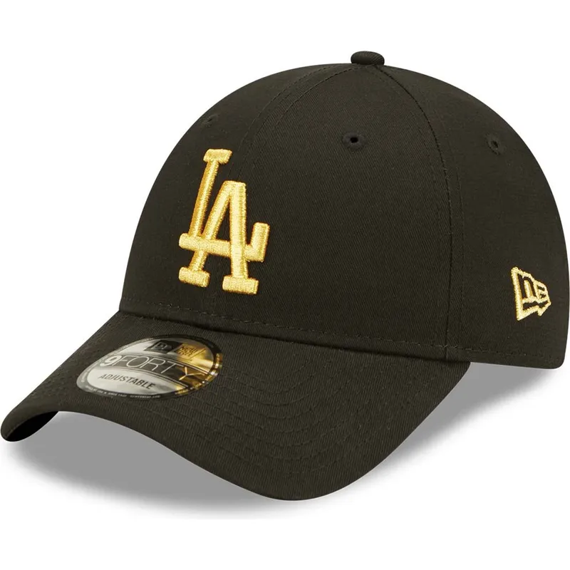 czapki-curva-czarny-tasma-regulowana-dorado-9forty-metallic-los-angeles-dodgers-mlb-new-era