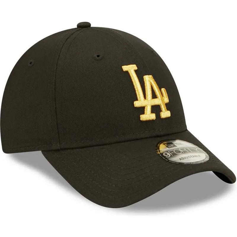 czapki-curva-czarny-tasma-regulowana-dorado-9forty-metallic-los-angeles-dodgers-mlb-new-era