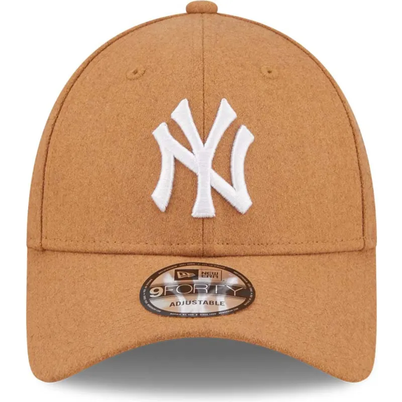 czapki-curva-brazowy-tasma-regulowana-9forty-the-league-melton-wool-new-york-yankees-mlb-new-era