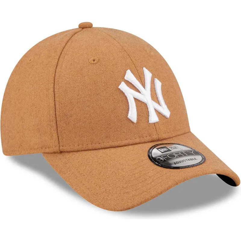 czapki-curva-brazowy-tasma-regulowana-9forty-the-league-melton-wool-new-york-yankees-mlb-new-era