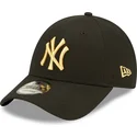 czapki-curva-czarny-tasma-regulowana-dorado-9forty-metallic-new-york-yankees-mlb-new-era