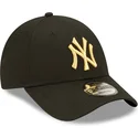 czapki-curva-czarny-tasma-regulowana-dorado-9forty-metallic-new-york-yankees-mlb-new-era