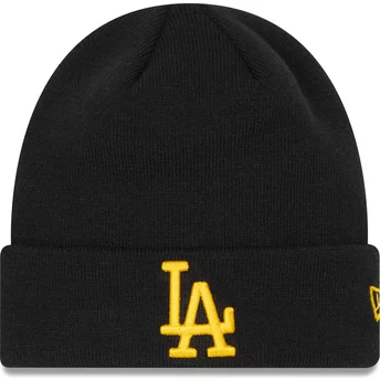 Czarny czapka z żółtym logo League Essential Cuff Los Angeles Dodgers MLB od New Era