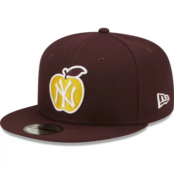 Bordowy i żółty snapback 9FIFTY NY Apple New York Yankees MLB od New Era
