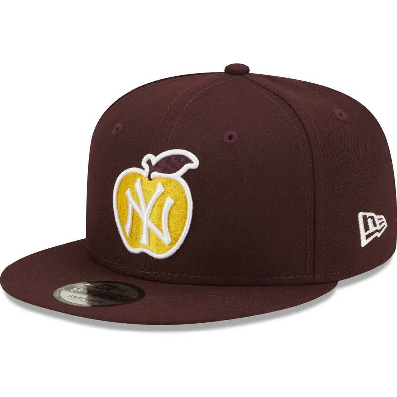 czapki-plana-czerwony-snapback-granate-9fifty-ny-apple-new-york-yankees-mlb-new-era