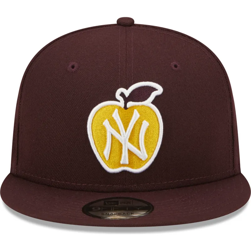 czapki-plana-czerwony-snapback-granate-9fifty-ny-apple-new-york-yankees-mlb-new-era