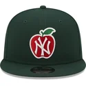 czapki-plana-zielony-snapback-9fifty-ny-apple-new-york-yankees-mlb-new-era