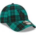 czapki-curva-zielony-tasma-regulowana-negro-9forty-plaid-los-angeles-dodgers-mlb-new-era