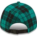 new-era-curved-brim-black-logo-9forty-plaid-los-angeles-dodgers-mlb-dark-green-adjustable-cap