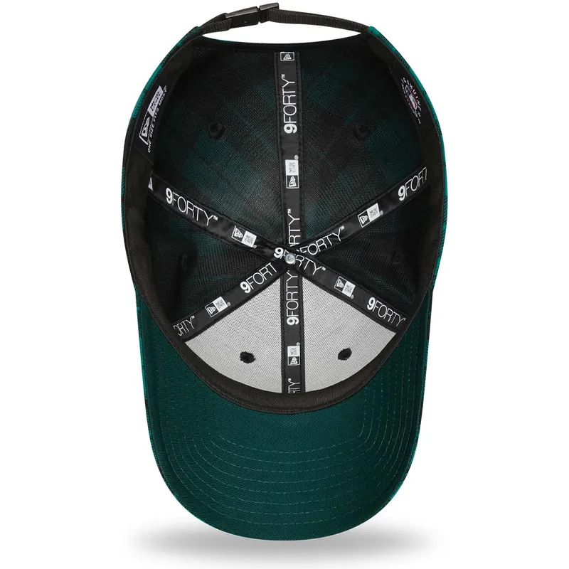 czapki-curva-zielony-tasma-regulowana-negro-9forty-plaid-los-angeles-dodgers-mlb-new-era