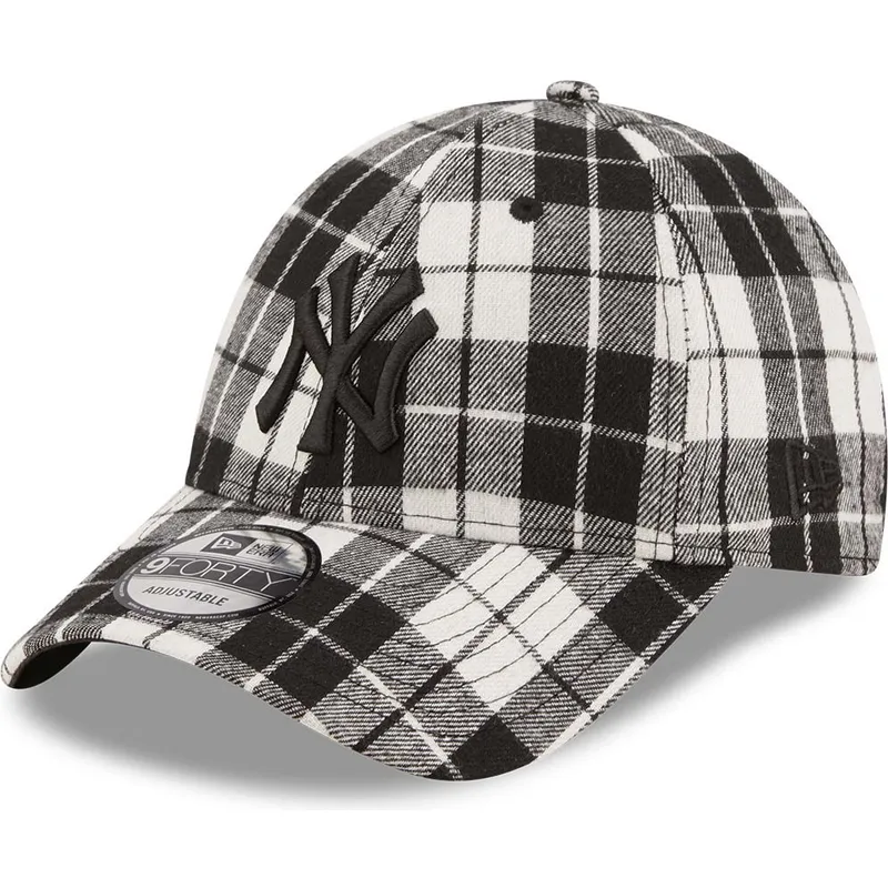 czapki-curva-czarny-tasma-regulowana-9forty-plaid-new-york-yankees-mlb-new-era