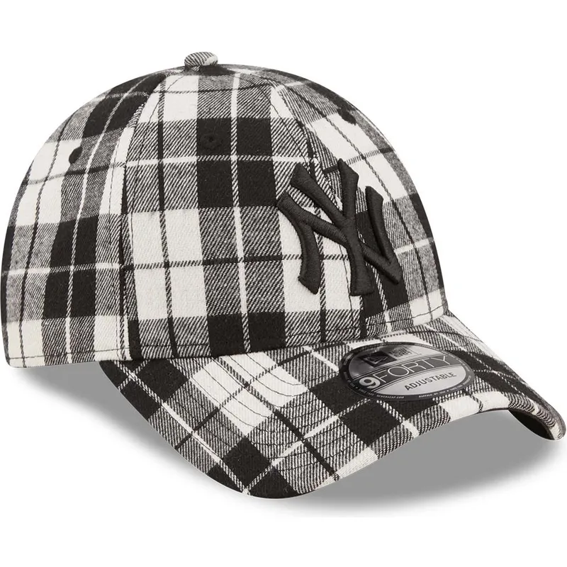 czapki-curva-czarny-tasma-regulowana-9forty-plaid-new-york-yankees-mlb-new-era
