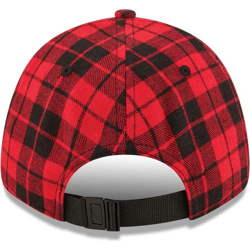 czapki-curva-czerwony-tasma-regulowana-negro-9forty-plaid-boston-red-sox-mlb-new-era