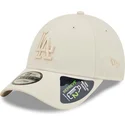 bezowa-czapka-z-zakrzywionym-daszkiem-snapback-z-bezowym-logo-9forty-repreve-los-angeles-dodgers-mlb-od-new-era