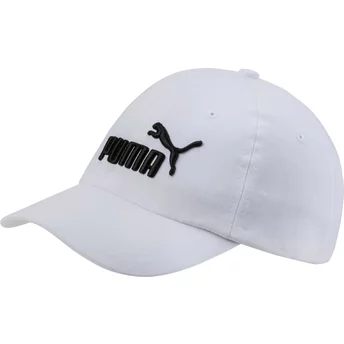 Biała, regulowana czapka z daszkiem dla chłopca Essentials od Puma