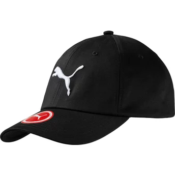 Czarna, regulowana czapka z daszkiem Essentials od Puma