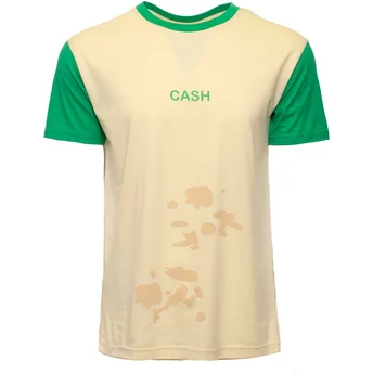 Żółto-zielona koszulka z krótkim rękawem z krową Cash Green Milk The Farm od Goorin Bros.