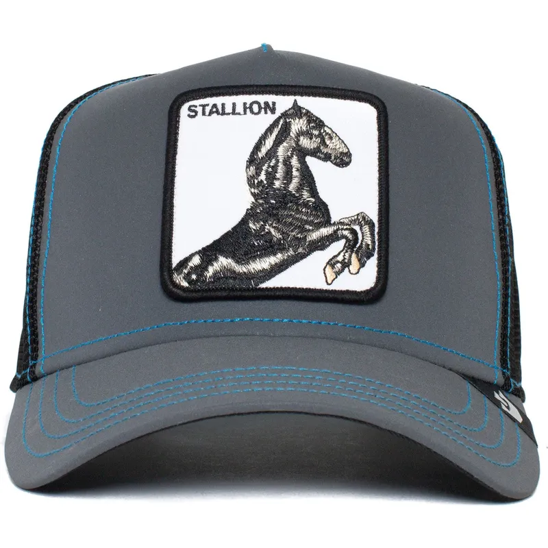 czapka-trucker-czarna-kon-stallion-reflective-the-farm-od-goorin-bros