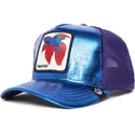 czapka-truckerka-niebiesko-fioletowa-z-syjamska-rybka-bojowa-fighter-blue-light-metallic-the-farm-od-goorin-bros