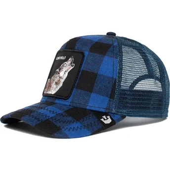 czapka-trucker-niebiesko-czarna-wilk-lone-wolf-code-blue-the-farm-od-goorin-bros