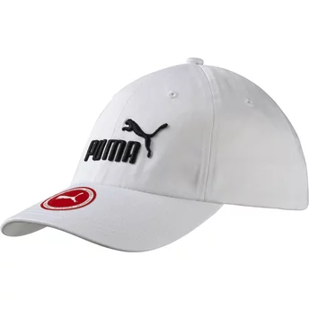 Biała, regulowana czapka z daszkiem Essentials od Puma
